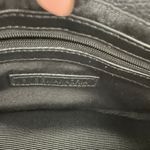 BCBGMAXAZRIA Black Cream Calf Hair Snake Print Leather Clutch Photo 7