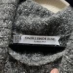 Something Else By Natalie Wood Gray Turtleneck Shawl Pullover Sweater One Size Photo 3