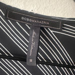 BCBGMAXAZRIA  Black & White Asymmetrical Dress Women's Size M Photo 6