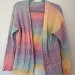 SheIn Rainbow Open Front Knit Cardigan Ombre Colorful Rainbow Pastel Cottagecore Soft Photo 0