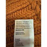 Free People  My Only Sunshine Orange Open Knit Crochet Long Sleeve Sweater Top S Photo 4