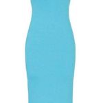 Simon Miller Mawga Asymmetric Dress in Ocean Aqua Midi Tank Bodycon size XL Photo 4