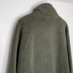 Athleta Talus Olive Green Sherpa 1/2 Zip Pullover Jacket Womens Large Photo 5