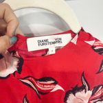 Diane Von Furstenberg DVF Petite Silk Floral Tank | Red & White | Size PM | EUC Photo 2