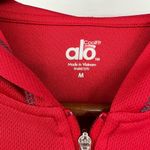 Alo Yoga  red pullover quarter zip pullover Asian martial arts long sleeve medium Photo 7