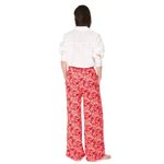 ASHLEY PARK Floral Trousers in Pink Womens Size 8 Wide Leg Tropical Pants Red Photo 3