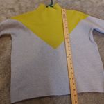 Cynthia Rowley Size Small S Green Gray Grey Color Block Sweater Neck Photo 4