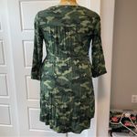 Torrid  Green Camo Challis Zip Front shirt Dress Photo 12