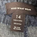 Who What Wear Blue Chambray Paper Bag Waist High Rise Wide Leg Jeans Size 14 Photo 7