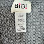 BiBi Gray Lightweight Waffle Knit Notched Neckline Long Sleeve Shirt Size XL Photo 8