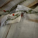 Free People Vintage  Mini Skirt Embroidered Floral Pleated 100% Cotton Yellow 8 Photo 1