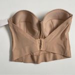 Dominique Bustier Corset Strapless Padded Cups Boning Mesh Adjustable Nude Tan Size undefined Photo 3