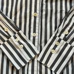 Banana Republic Gray White Striped Poplin Shirt Dress Womens Size Medium Tall Photo 4