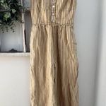 Madewell 100% linen French Vanilla Sleeveless Wide-Leg Jumpsuit Women's Size 2 Photo 2