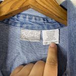 Vintage Wild flower Embroidered Cottagecore Shirt Blue Size L Photo 3