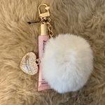Juicy Couture Pink Lip Gloss and White Pom Pom Keychain Photo 3