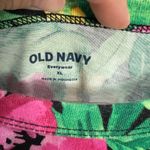 Old Navy Tropical Floral T Shirt Womens XL Dopamine Hawaiian Vacation Resort Photo 1