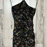 ZARA black and purple floral dress Photo 0