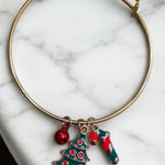 Gold Bangle with Christmas Charms Photo 0