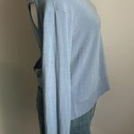 VOV Women’s Sample Knit Pullover Cut Out Back Sweater Blue Photo 4