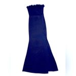 Pretty Little Thing NWT  Navy Feathered Strapless Dress Size Special Occassion Photo 5