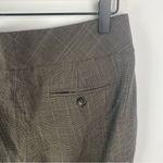 Ann Taylor Wool Glen Plaid Low Rise Cropped Cuffed Trouser Size 6 Taupe Plaid Photo 3