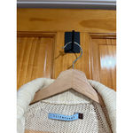 Lily McNeal Cream Chunky Knit Button Sweater Jacket L 100% Cotton Cozy Preppy Size L Photo 3