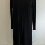 Eileen Fisher  Black Silk Georgette Double Layer Dress Photo 0