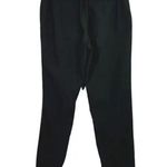 ZARA High Rise Drawstring Tapered Trousers Pants Pockets Tie Waist S Black #3096 Photo 12