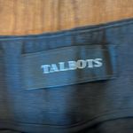 Talbots  Chelsea Crop black linen button side wide leg pant 10 Photo 7