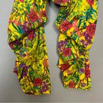 Handmade Salwar Pants Women Floral Yellow Colorful Pleated Front Drawstring Photo 5