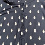 Kate Spade  Women's Navy Owl Novelty Print Henley Long Sleeve Pajama Top Small Photo 1