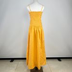Farm Rio NWT  Gathered Drop Waist Maxi Dress Size S Orange Cotton Photo 6