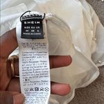 SheIn Bae White Faux Pearl Bow Strap Mini Dress SIZE M Photo 5