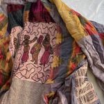 Vintage Native American Women’s Jacket Zip Patches Americas Tribal Theme Sz XL Red Photo 10