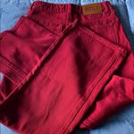 Princess Polly Wide Leg Jeans in Vivid Red Photo 3