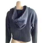 It’s a Krystal thing graphic crop unfinished hem hoodie (Preowned) Black Photo 2