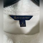 Brooks Brothers  Off White Cream Mock Pullover Sherpa Jacket Pullover SZ M Photo 2