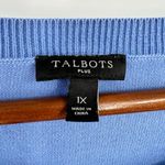 Talbots Blue and White Stripe EMBROIDERED BEE CREWNECK SWEATER plus size 1X Photo 4