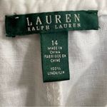 Ralph Lauren Women’s 14 Lauren 100% Linen White Capris Vacation Resort Summer Photo 3