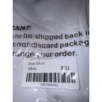 Brand New Ruby Ribbon Women's Size 2XL XXL White Mini Jean Skirt Lined Photo 3