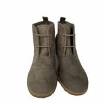 G.H. Bass & Co. Suede Wedge Booties Taupe Lace Up Ankle Boots Size 7.5 Gray Photo 1