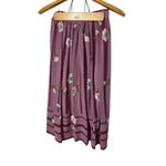 Vintage Campus Casuals Striped Floral Skirt and Blouse Outfit Size Small Purple Photo 12