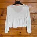 Blue Rain Francesca’s  Elegant White V-Neck Women's Top Large Photo 1