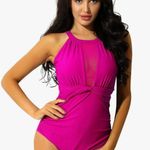 Tempt Me Women's One Piece High Neck Swimsuits Tummy Control Monokini.. Photo 1
