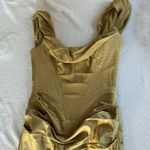 House Of CB  NATALYA OLIVE SATIN CORSET MIDI DRESS, Size Medium, $285 Photo 13