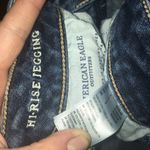 American Eagle size 4 high rise super stretch x cutoff shorts Blue Photo 1