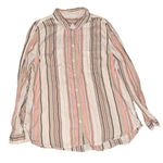 Beach lunch lounge Pink striped button-up shirt Photo 0