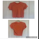 Lululemon Size 6  Swiftly Tech 2.0 Sunny Coral Cropped Short-Sleeve Shirt Photo 1