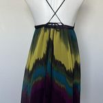 Forever 21 criss cross tie back backless chiffon mini Dress purple yellow MEDIUM Photo 10